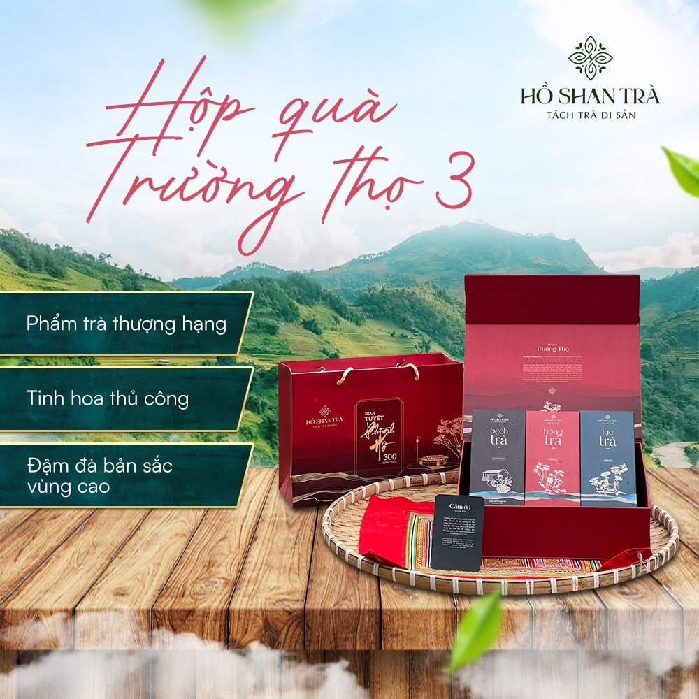 Set Quà Trà Shan Tuyết Cổ Thụ Trường Thọ